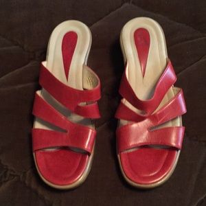 Dansko Red/Orange Mules